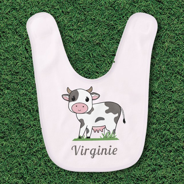 Cute Cow Baby Bib (Cute Cow Baby Bib)