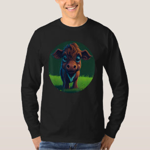 Cute Cow Baby Calf  Cow Herd Cow Cow Hutch Farmer T-Shirt