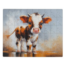 Cute cow baby puzzle Puzzle