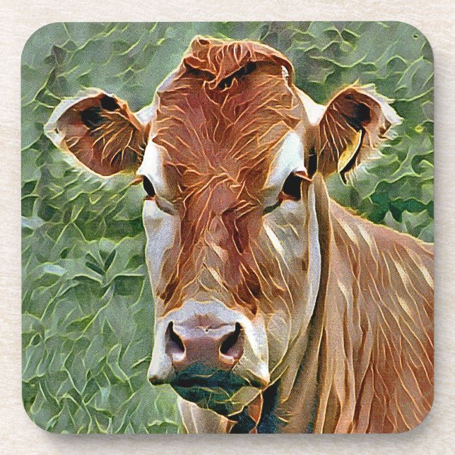 CUTE COW BEVERAGE COASTER (Front)