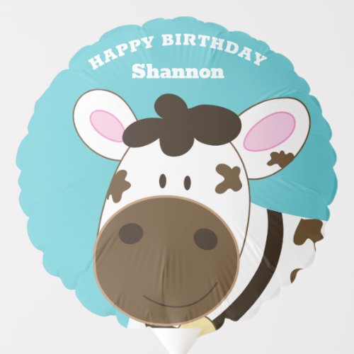 Cute Cow Birthday Balloon