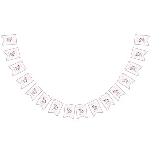 Cute Cow Birthday Bunting Flags