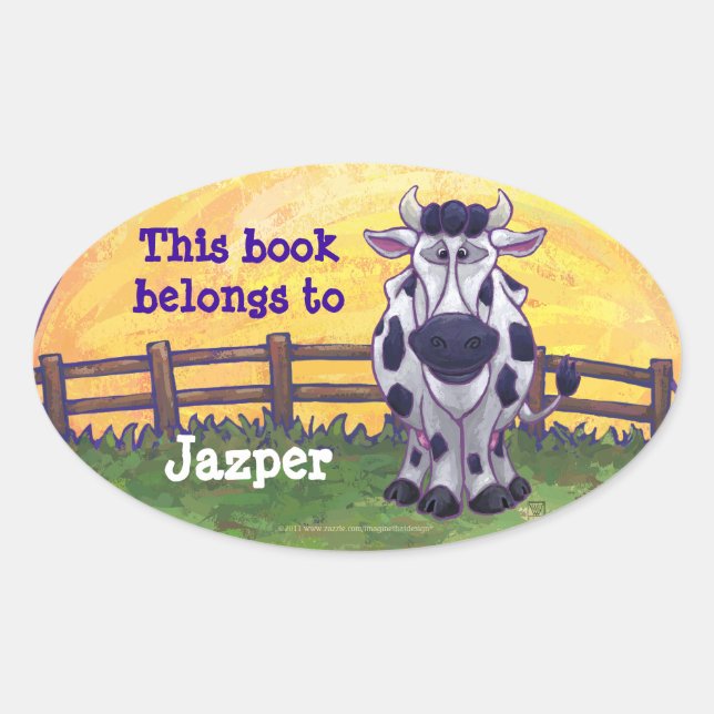 Cute Cow Bookplate (Front)