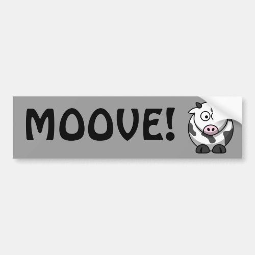 Cute Cow Bumper Sticker