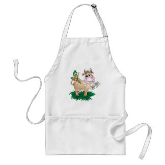 Cute Cow & Butterfly Adult Apron