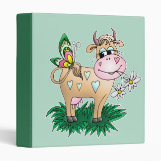 Cute Cow & Butterfly Binder