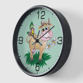 Cute Cow & Butterfly Clock (Angle)