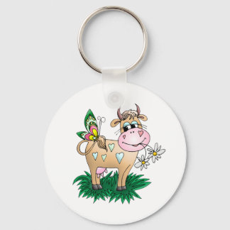 Cute Cow & Butterfly Keychain