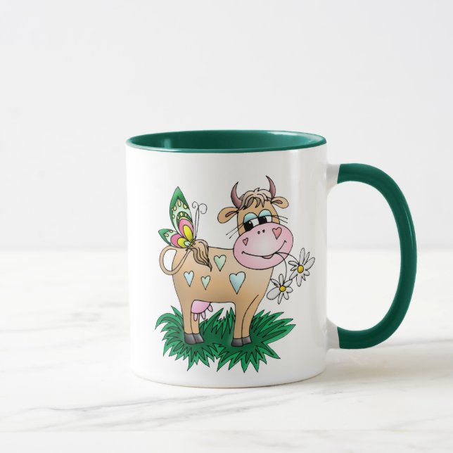 Cute Cow & Butterfly Mug (Right)