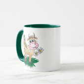 Cute Cow & Butterfly Mug (Front Left)