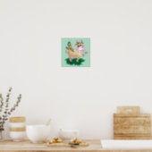 Cute Cow & Butterfly Poster (Kitchen)