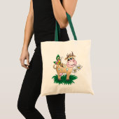 Cute Cow & Butterfly Tote Bag (Front (Product))