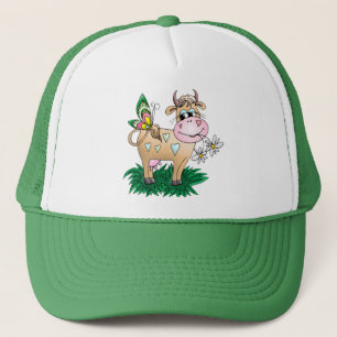Cute Cow & Butterfly Trucker Hat