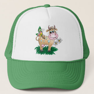 Cute Cow & Butterfly Trucker Hat