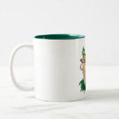 Cute Cow & Butterfly Two-Tone Coffee Mug (Left)