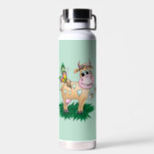 Cute Cow & Butterfly Water Bottle (Back)