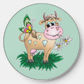 Cute Cow & Butterfly Wireless Charger (Front)