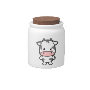 Cute Cow Candy Jar