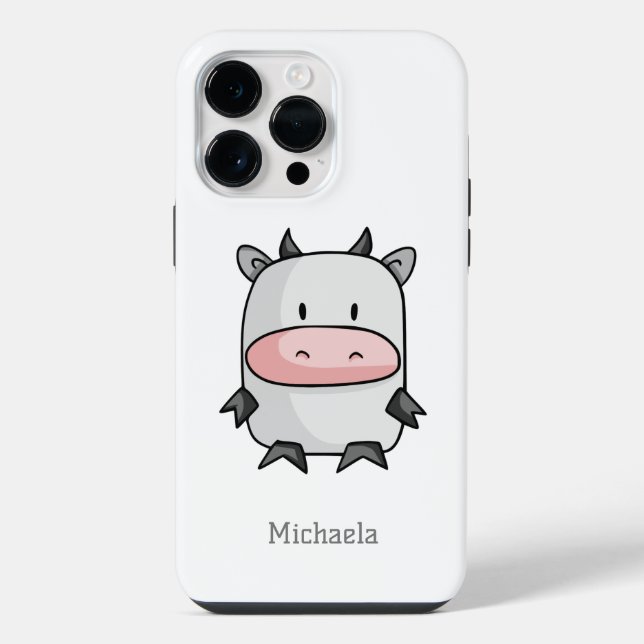 Cute Cow Cartoon Iphone Case (Back)