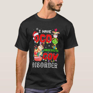 Cute Cow Christmas I Have Ocd Cow Xmas T-Shirt