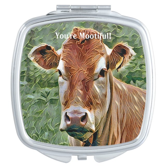 CUTE COW COMPACT MIRROR (Front)