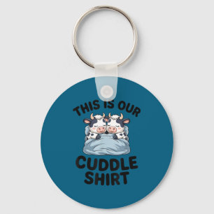 Cute Cow Couple This Is Our Cuddle  Keychain