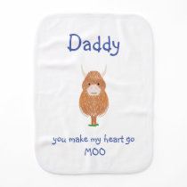 Cute Cow Daddy You make my heart go Moo Burp Cloth Cute Cow Daddy You make my heart go Moo Burp Cloth