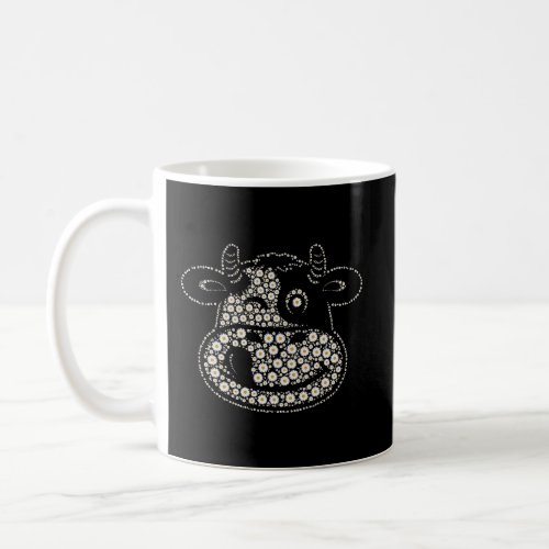 Cute Cow Daisy Pattern Gift For Cow Lovers Coffee Mug