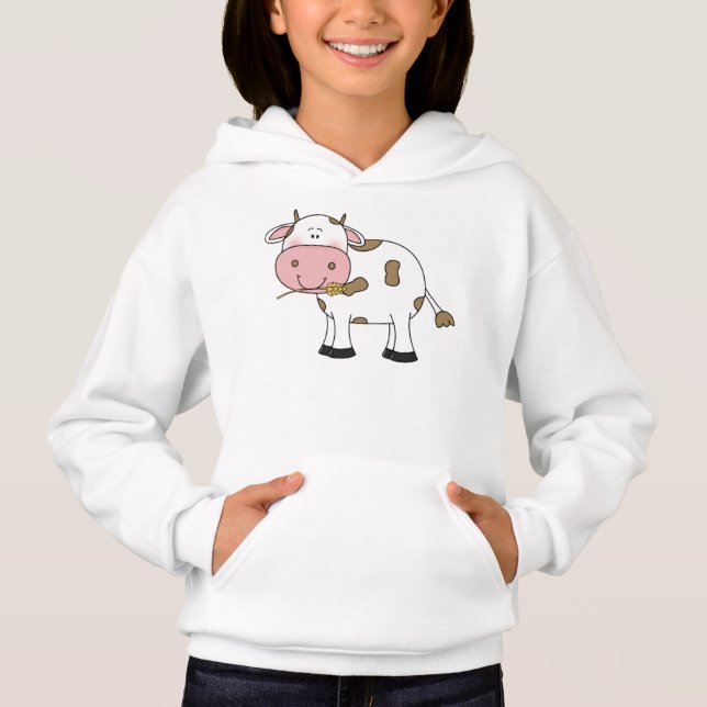 Cute Cow Design Adorable Farm Animal Art for Cow  Hoodie (Front)