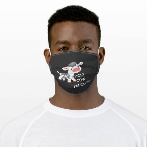 Cute cow design adult cloth face mask