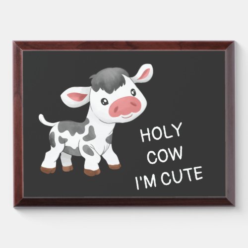 Cute cow design award plaque