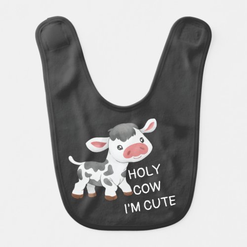 Cute cow design baby bib