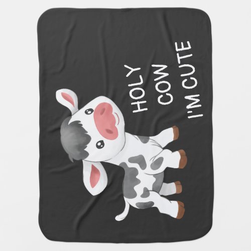Cute cow design  baby blanket