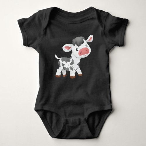 Cute cow design baby bodysuit