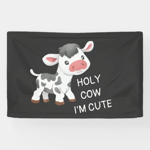 Cute cow design banner