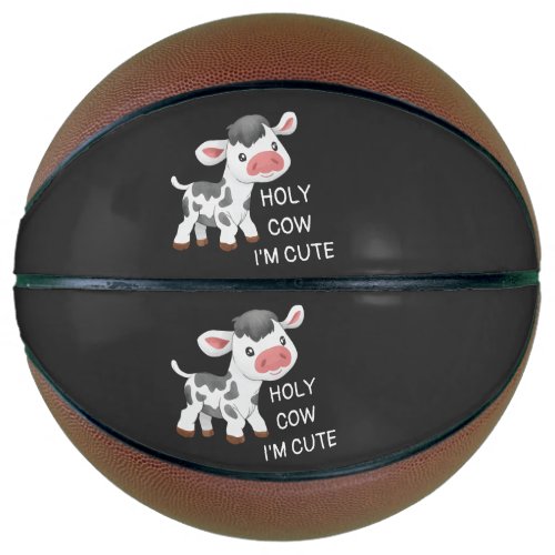 Cute cow design basketball