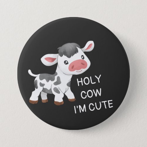 Cute cow design button