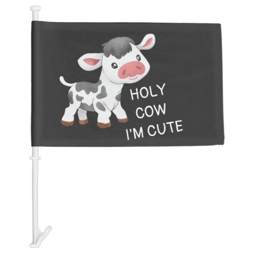 Cute cow design car flag