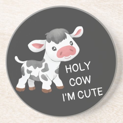 Cute cow design coaster