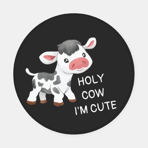 Cute cow design coaster set