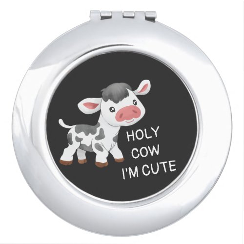 Cute cow design compact mirror