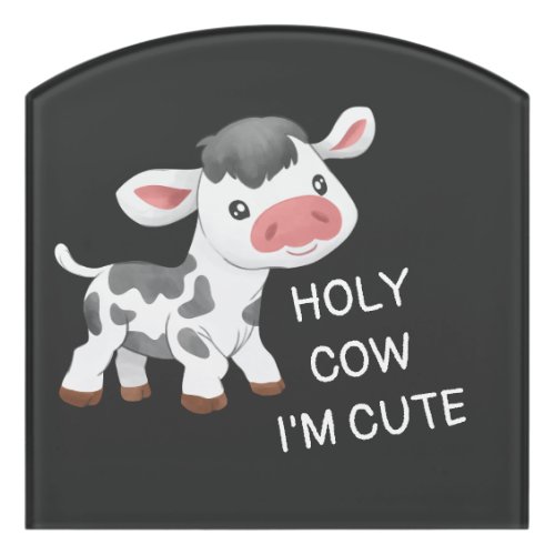 Cute cow design door sign