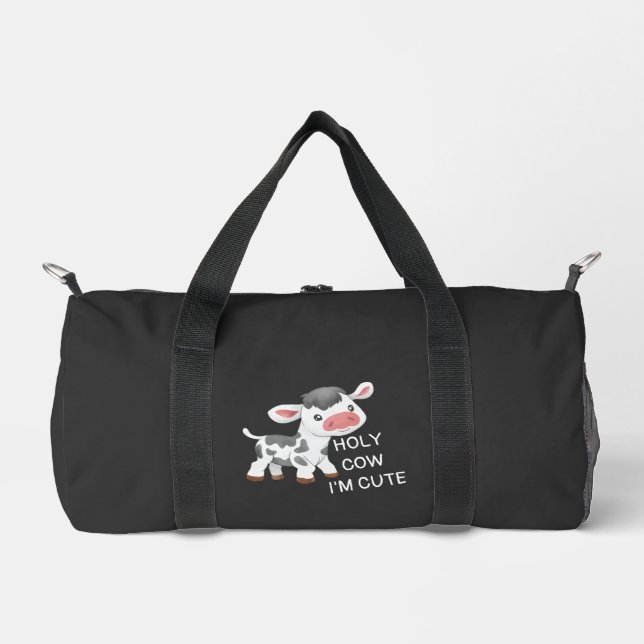 Cute cow design duffle bag (Front)