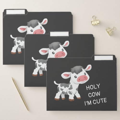 Cute cow design file folder