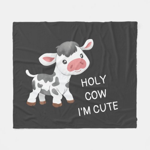 Cute cow design  fleece blanket