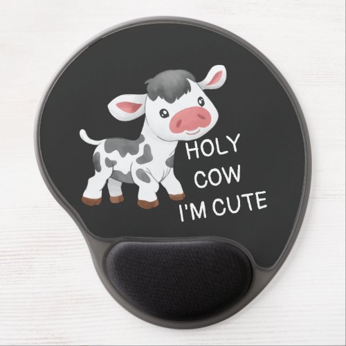 Cute cow design gel mouse pad