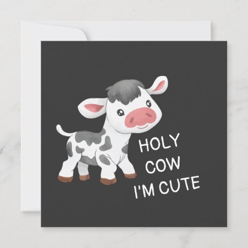 Cute cow design invitation