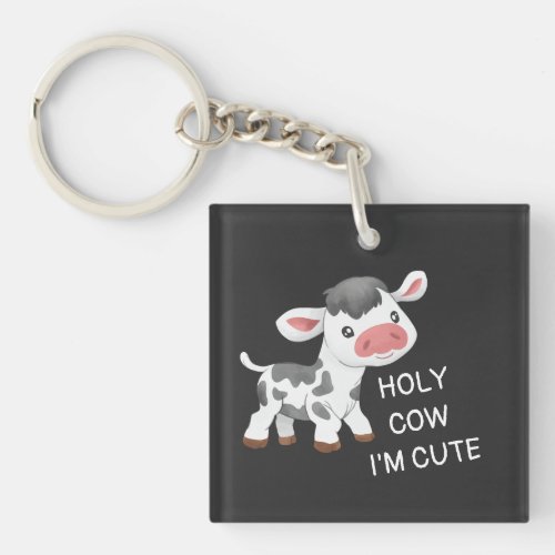 Cute cow design keychain