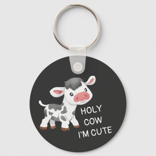 Cute cow design keychain
