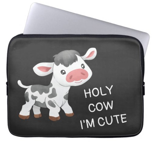 Cute cow design laptop sleeve